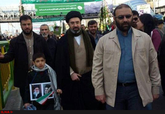 حضور فرزند رهبر انقلاب در راهپیمایی 22 بهمن/عکس