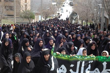 مراسم دسته روی بانوان در شرق مازندران برگزار شد