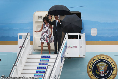 اوباما در یک سفر تاریخی به کوبا پس از88 سال +تصاویر