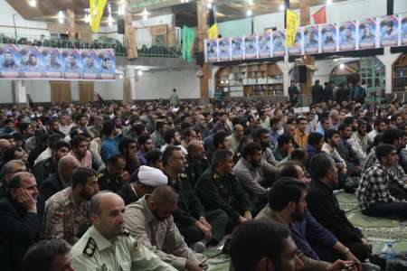 مراسم اربعین 13 شهید مازندرانی مدافع حرم در ساری برگزار شد