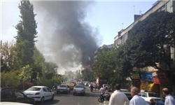 آتش سوزی در استانداری مازندران 