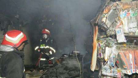 آتش سوزی در پاساژ شهروند بهشهر 