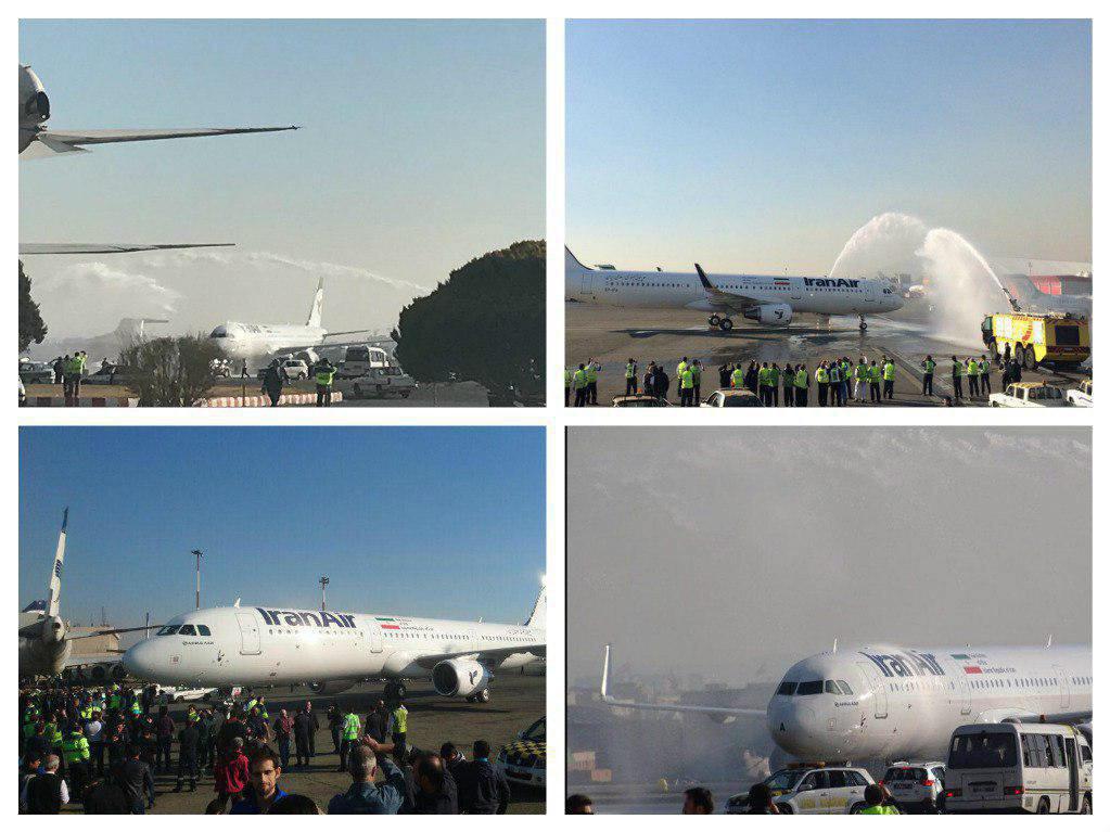 نخستین ایرباس خریداری شده در مهرآباد فرود آمد+ تصاویر