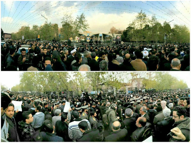 رهبر انقلاب بر پیکر آیت‌الله هاشمی رفسنجانی نماز خواند + عکس