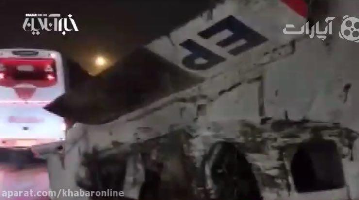 جزئیات سقوط هواپیما از روی تریلی در محور کرج قزوین