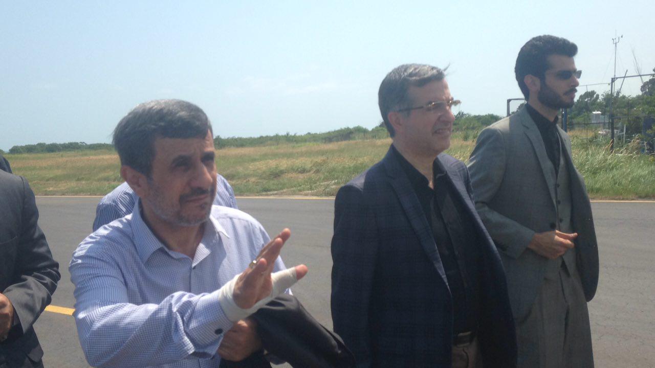 احمدی نژاد وارد استان مازندران شد 