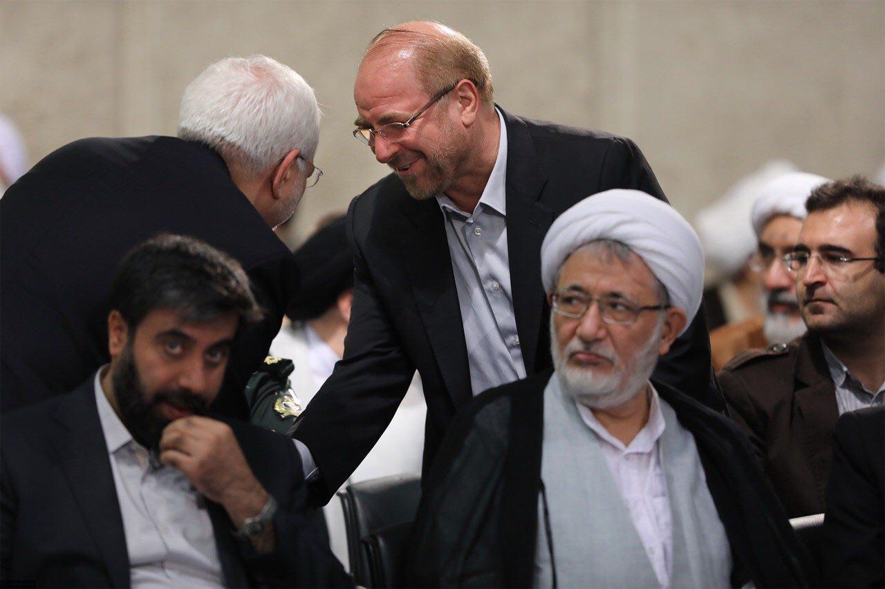 ظریف و قالیباف در مراسم تنفیذ رئیس جمهوری/عکس 