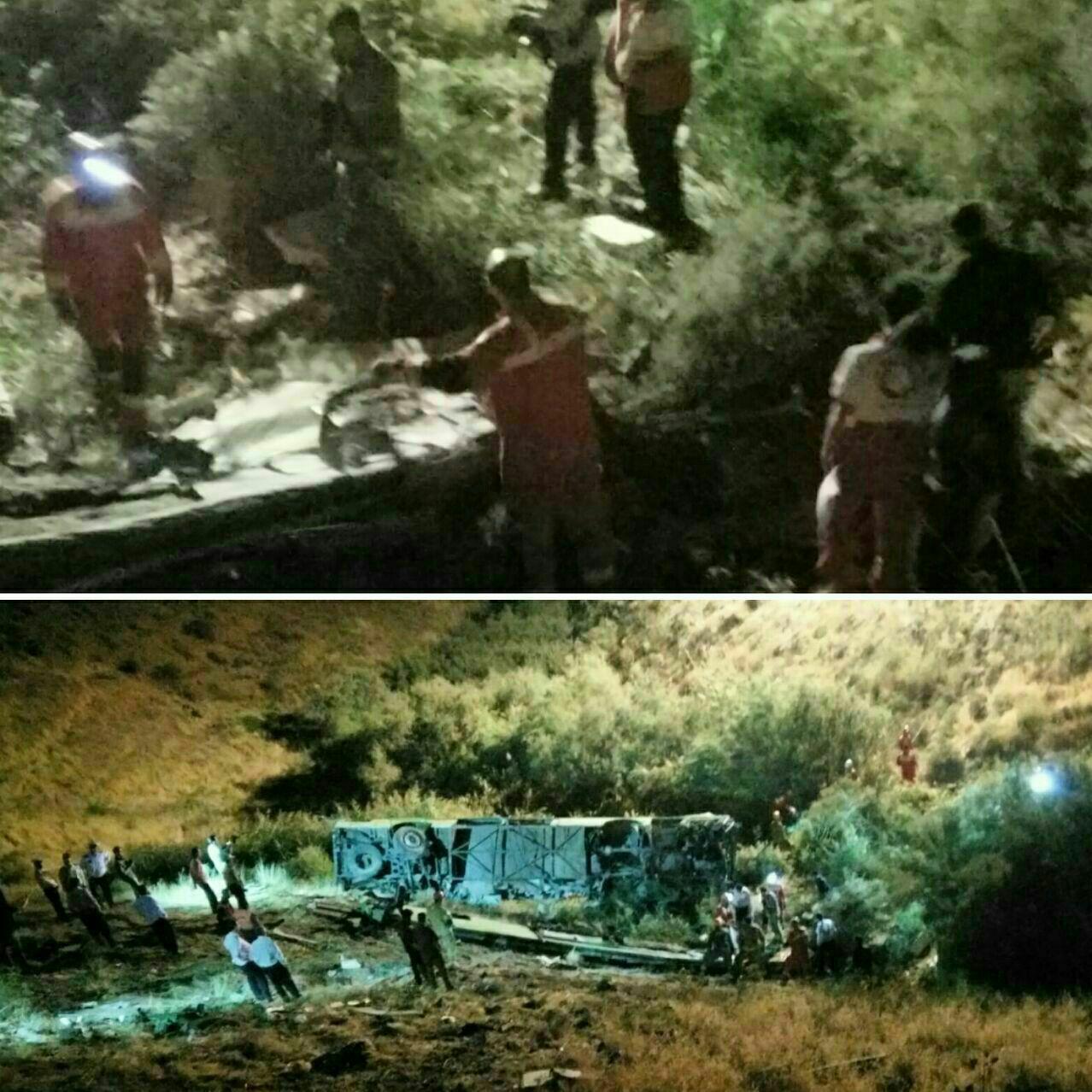 اتوبوس کرج - ساری به دره سقوط کرد/ 11 کشته و 26 مصدوم + اسامی مصدومان
