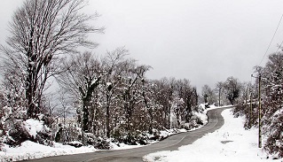 برف پائیزی روستاهای کوهستانی شرق مازندران را سفیدپوش کرد 